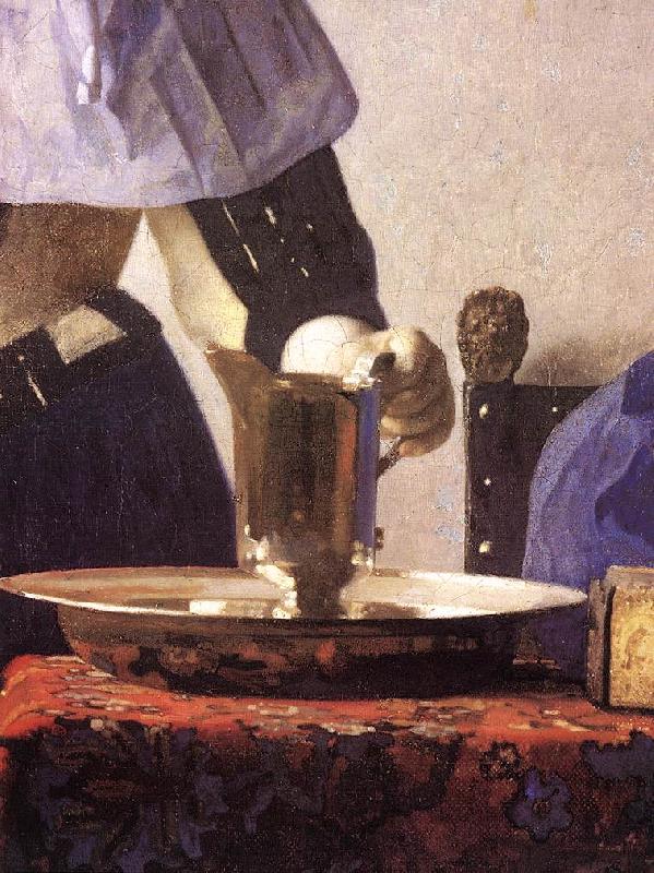 VERMEER VAN DELFT, Jan Young Woman with a Water Jug (detail) re oil painting image